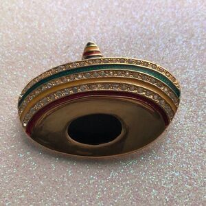 ‎Vintage Roma Enamel Glass Brooch Italian Colors